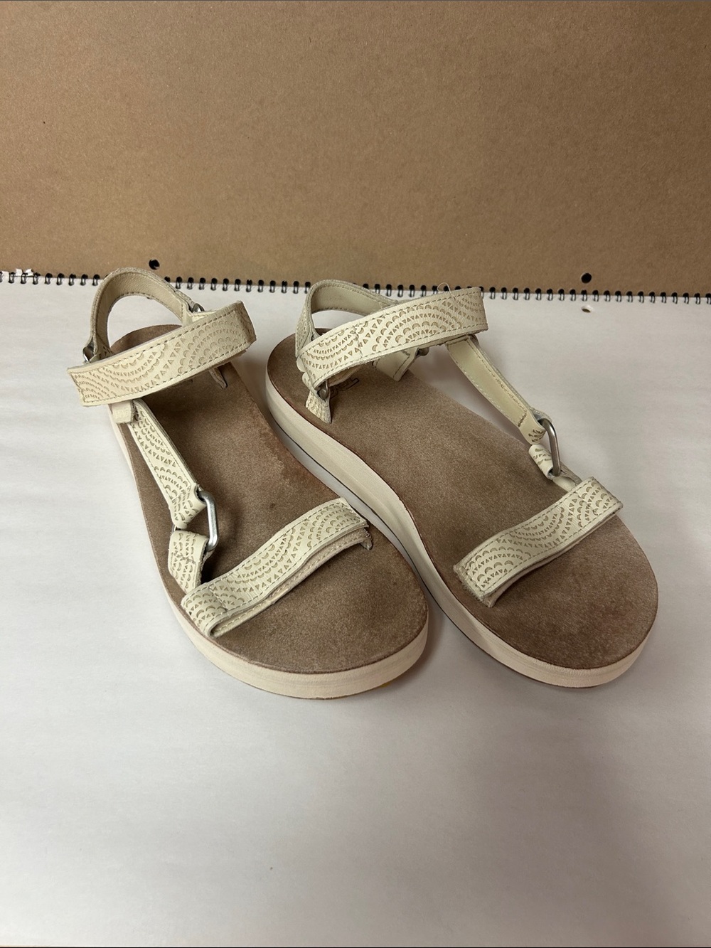 Teva Women's Ivory Strappy Platform Sandals